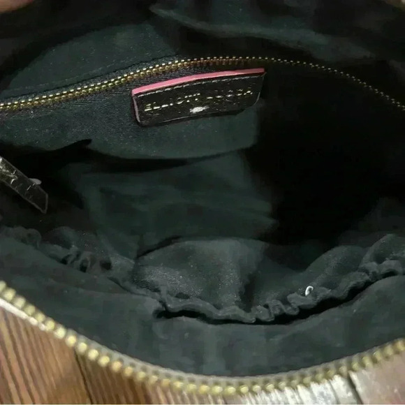 Elliott Lucca Messina 3 Zip Leather Crossbody Bag Metallic Handbag Clutch Purse - Picture 6 of 8